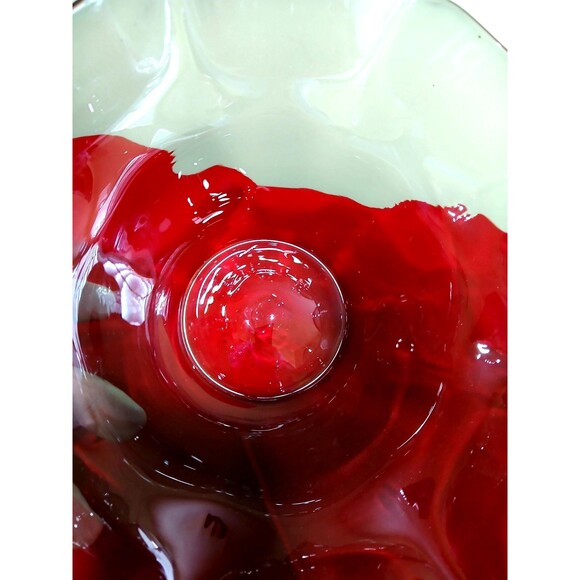 Blenko Glass Charcoal Ruffled Center Serving Bowl 1961-62 Made in USA 11" - Picture 5 of 5